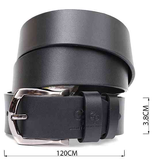 Чудовий ремінь під джинси з натуральної шкіри GRANDE PELLE 11686 Чорний Київ