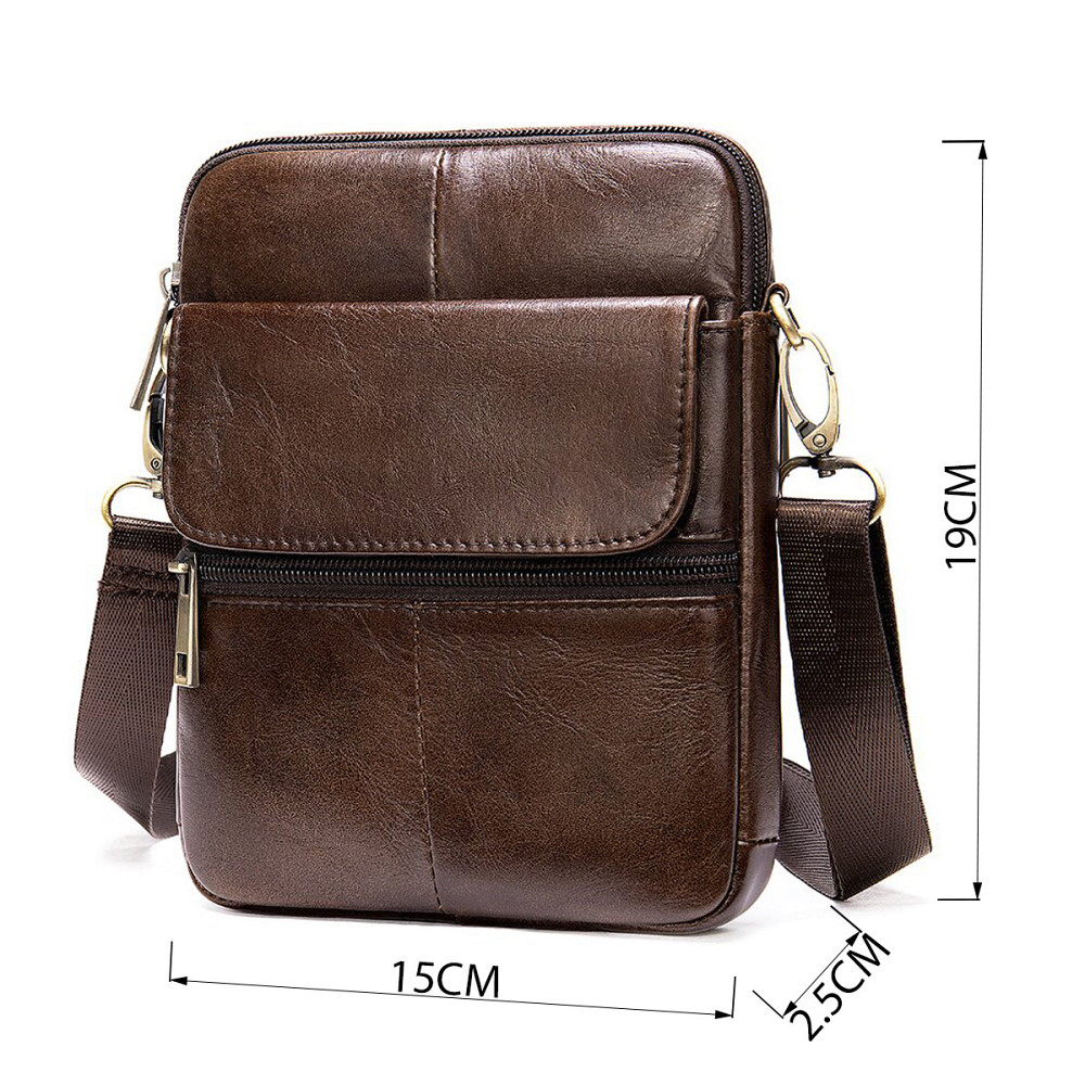 Компактная сумка кожаная Коричневая (Vintage) Киев - изображение 7