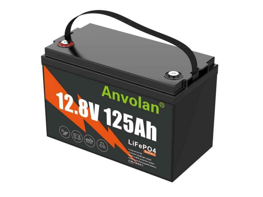 Акумуляторна батарея LiFePO4 12,8V 125Аh (1,6КВт) BMS, для ДБЖ ТМ ANVOLAN Solmir Киев - изображение 1