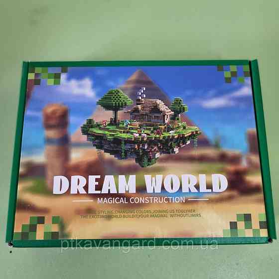 Конструктор магнітний майнкрафт 81 магнітних блоків кам'яний будинок Dream World LZCK 056 Хмельницький