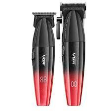 Набір для стрижки 2в1 VGR V-640 S2 Black/Red: машинка + T-тример, DLC-кераміка, 9000 об/хв, LED, USB, чорно-червоний Одеса - фото 2