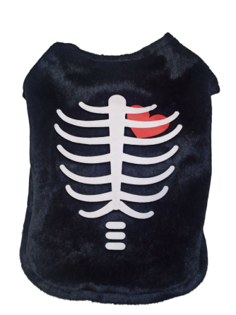 Накидка для собак і котів принт скелет XS розмір Хеллоуїн чорний Київ