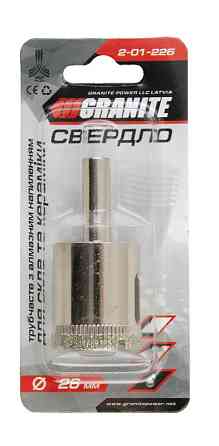 GRANITE Свердло для скла та кераміки GRANITE трубчасте з алмазним напиленням 26 мм 2-01-226 Київ
