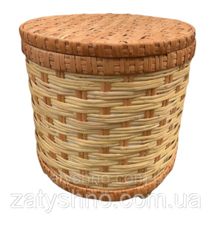Пуфик-корзина  из лозы, плетеный, круглый Киев - изображение 1