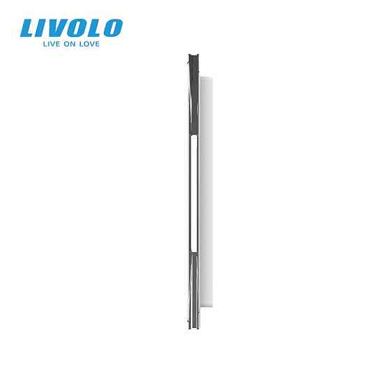 Рамка 4-постова порожня Х сенсорів (Х-Х-Х-Х) LIVOLO, загартоване скло, біла, 294×80 мм (VL-P700/00/00/00-8W) Коломия