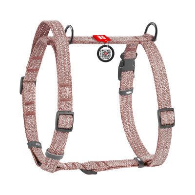 Шлей для собак WAUDOG Н-образная Re-cotton с QR паспортом, светоотражающая S коричневая (25916) Винница - изображение 2