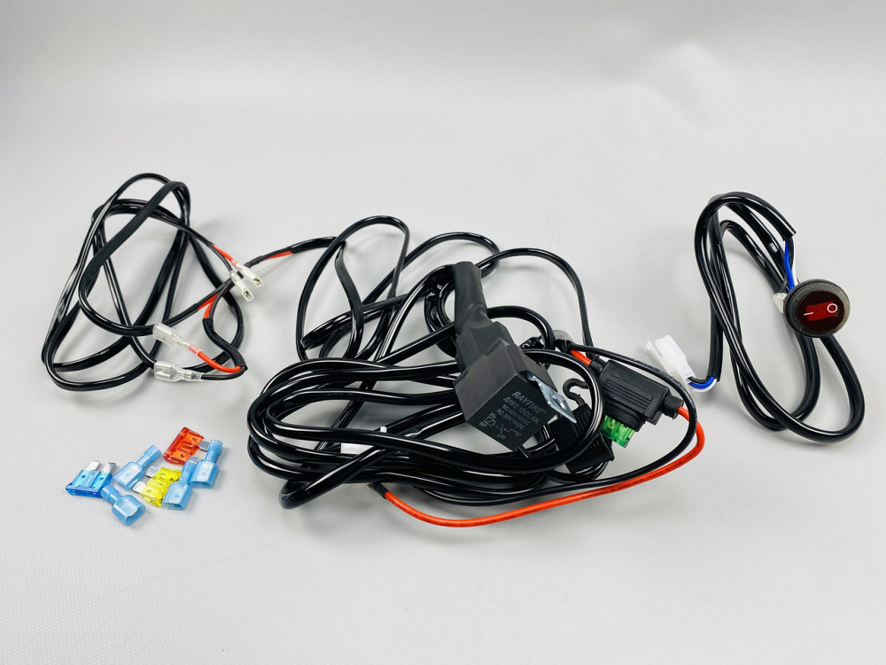 Проводка для будь-яких led фар і led bar в зборі 0-30A 3 м кабель перемикач/реле запобіжники Мукачево - фото 6