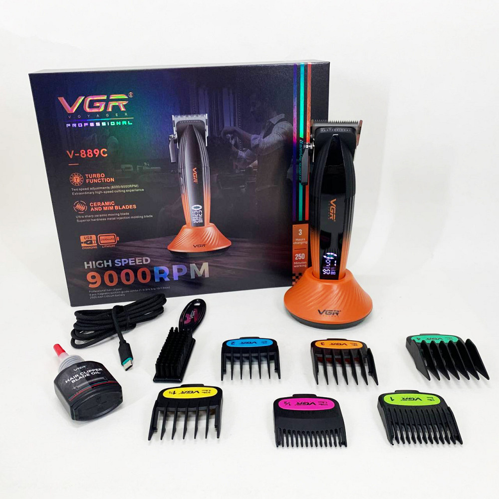 Тример для стрижки волосся потужний VGR V-889C, Професійна машинка для стрижки волосся на акумуляторі SL-78 Івано-Франківськ - фото 1