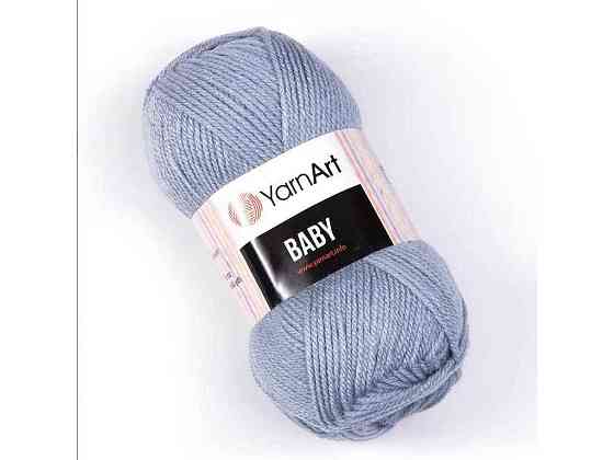 Пряжа Baby сірий 100% акрил 150м 50г 5шт/уп 3072 ТМ YarnArt Київ