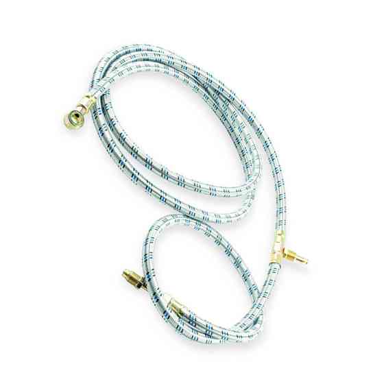 Паливопровід тиску 3 штуцери в мет. оплетці МТЗ L=2950мм (трійник у бак) (JFD) низького Мукачево