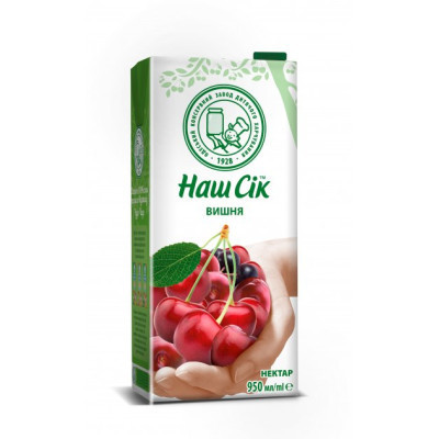 Сік Наш Сік Вишневий 950 мл (4820016252639) Вінниця - фото 1