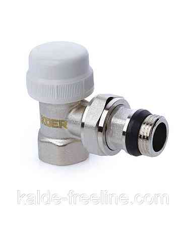 Термостатичний радіаторний клапан KOER KR.921-Gi кутовий 1/2" з американкою Харків
