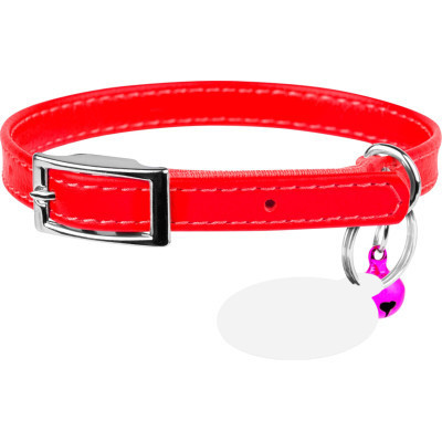 Нашийник для тварин WAUDOG Glamour з QR паспортом Д 17-20 см червоний (32753) Вінниця - фото 1
