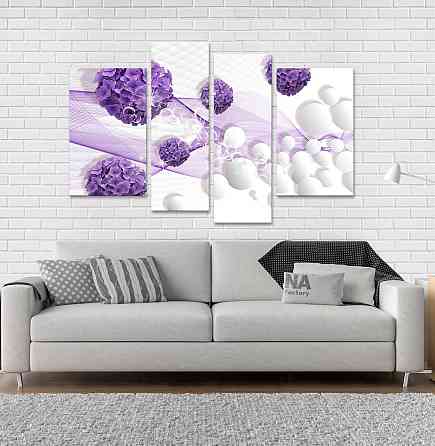 Модульна картина Квіти Абстракція Art-4_4 Київ