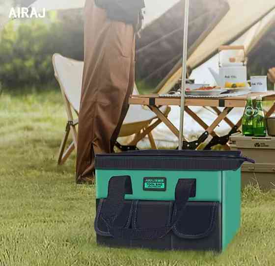 Сумка для инструментов AIRAJ 31 на 21 на 17 см черно-зеленая Киев