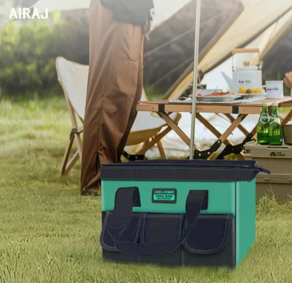 Сумка для инструментов AIRAJ 31 на 21 на 17 см черно-зеленая Киев - изображение 5