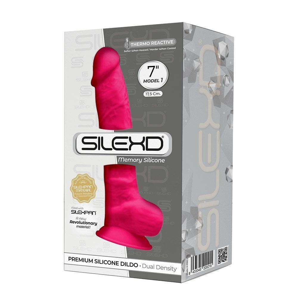 Фалоімітатор SilexD Johnny Pink (MODEL 1 size 7in), двошаровий, силікон + Silexpan, діаметр 3,8см Sex Aura Київ - фото 4