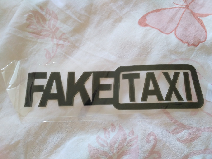 Наклейка на авто FakeTaxi Чорна Київ - фото 6