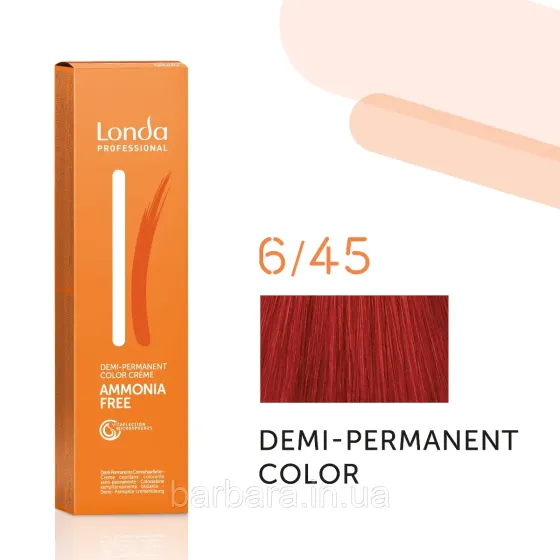 Тонуюча безаміачна фарба для волосся Londа Demi-Permanent Color 6/45 темный блонд медно-красный Киев