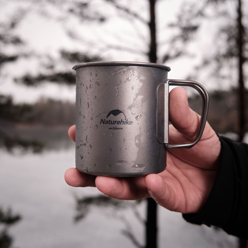 Кружка титанова з ручкою 450 мл Naturehike NH20CJ005 Киев - изображение 8