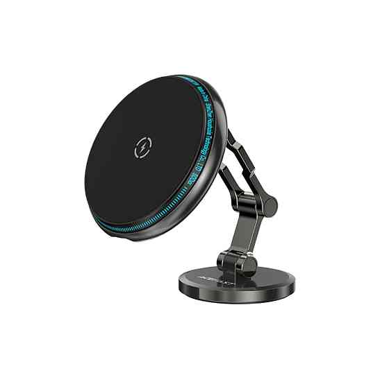 Автотримач для мобільного ACEFAST D30 magnetic folding wireless charging car holder Black (6974316283089) Київ