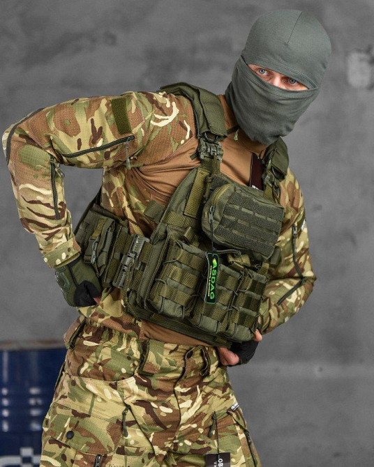 Тактична плитоноска з чотирма точками швидкого скидання Asdag oliva РН6329 Одеса - фото 2