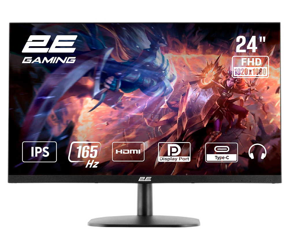 Монітор 2E GAMING 23.8" G2423B HDMI, DP, USB-C, Audio, IPS, 165Hz, 1ms, FreeSync Київ - фото 3