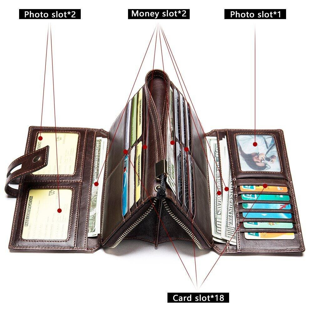 Мужской клатч в гладкой коже 20236 Vintage Коричневый Киев - изображение 2