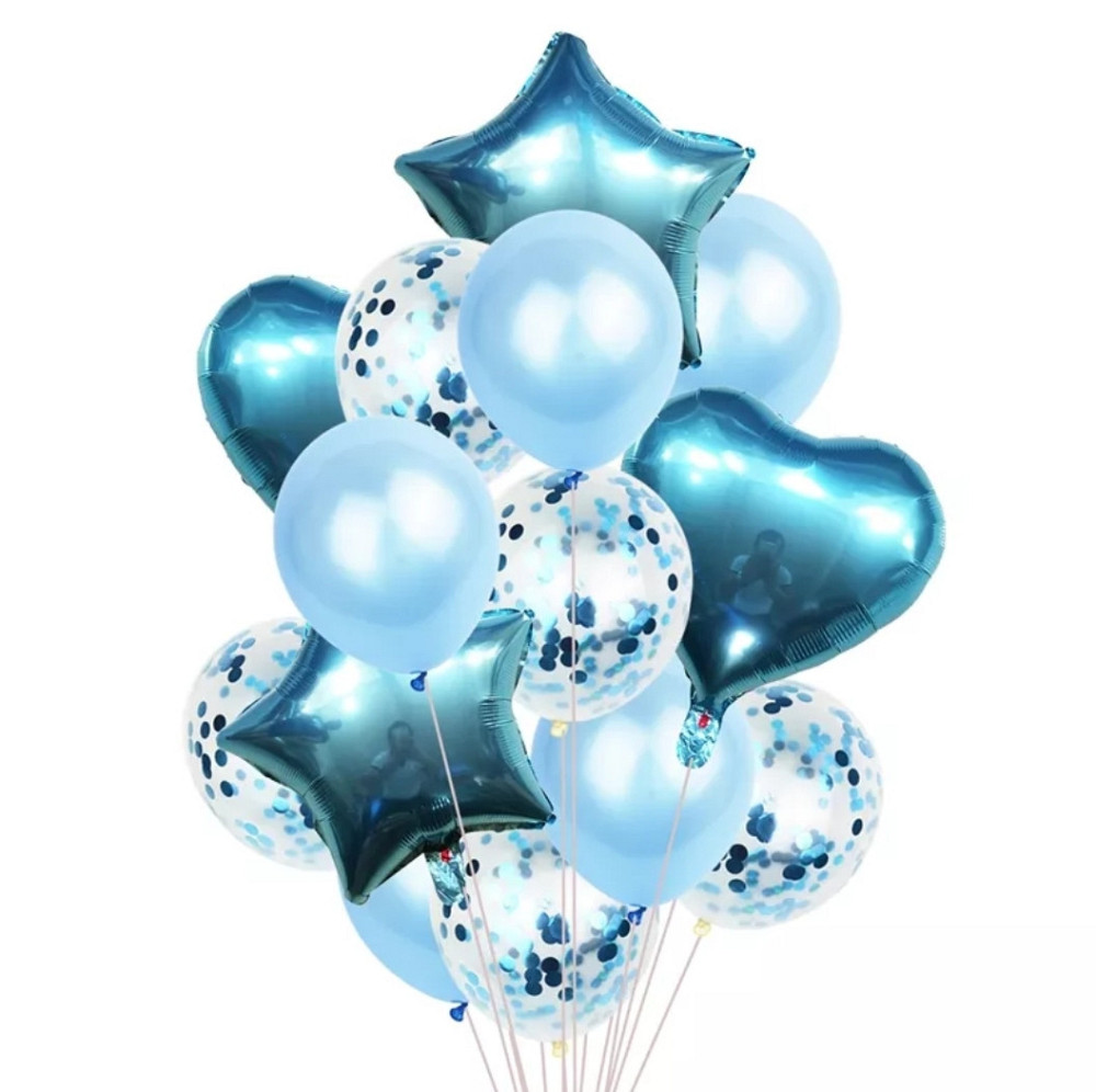 Фонтан из шаров голубой 14 шт. Киев - изображение 1