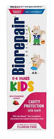 Детская зубная паста земляника Kids Milk Teeth Biorepair 50 мл Киев
