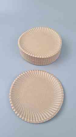 Паперова тарілка крафт із ламінацією 100 шт. діаметр 165 мм (1 пачка) Харків