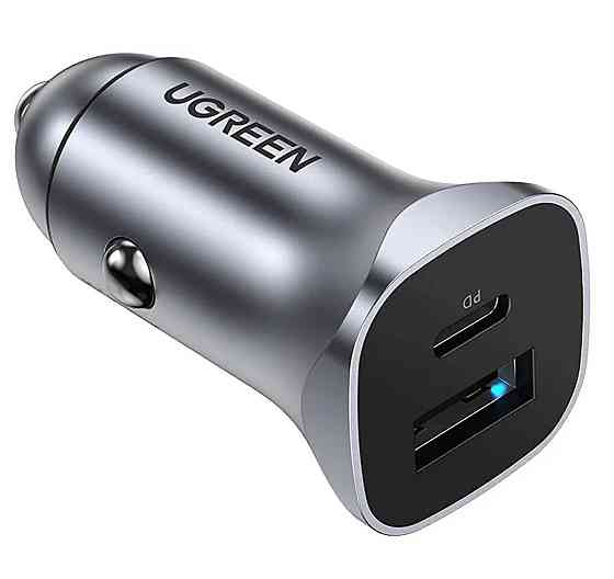 Автомобільний зарядний пристрій UGREEN CD130 Dual USB Car Charger (Space Gray) (UGR-30780) Киев