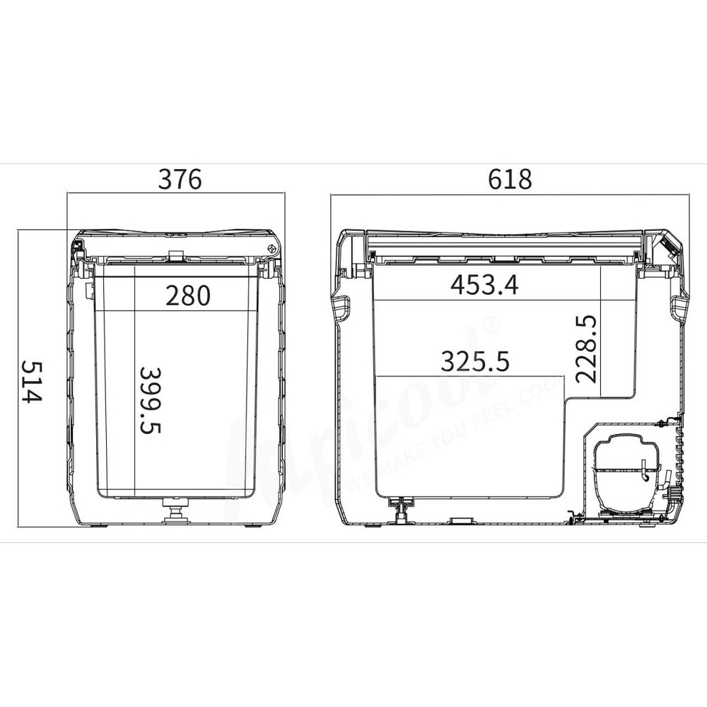 Компрессорный автохолодильник Alpicool NL50 (45 литров, LG Compressor). До -20℃, (12, 24, 220 вольт) Киев - изображение 6