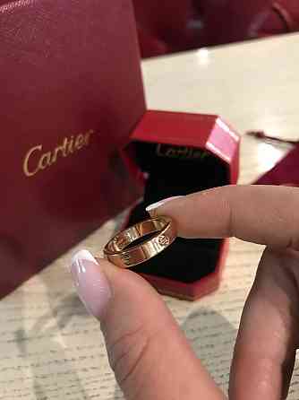 Cartier LOVE кільце в рожевому золоті тоненьке / Cartier кільце тонка Одеса
