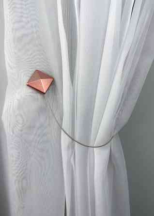 Магніти для штор і гардин Квадрат набір 2 шт Рожеве золото (81-283) Київ