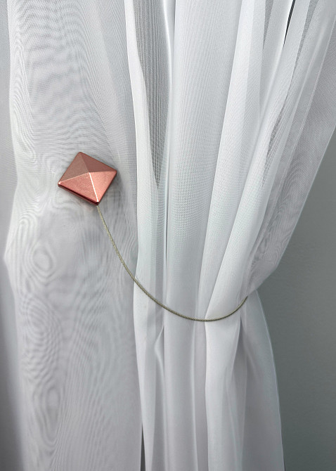 Магниты для штор и гардин Квадрат набор 2 шт Розовое золото (81-283) Киев - изображение 6