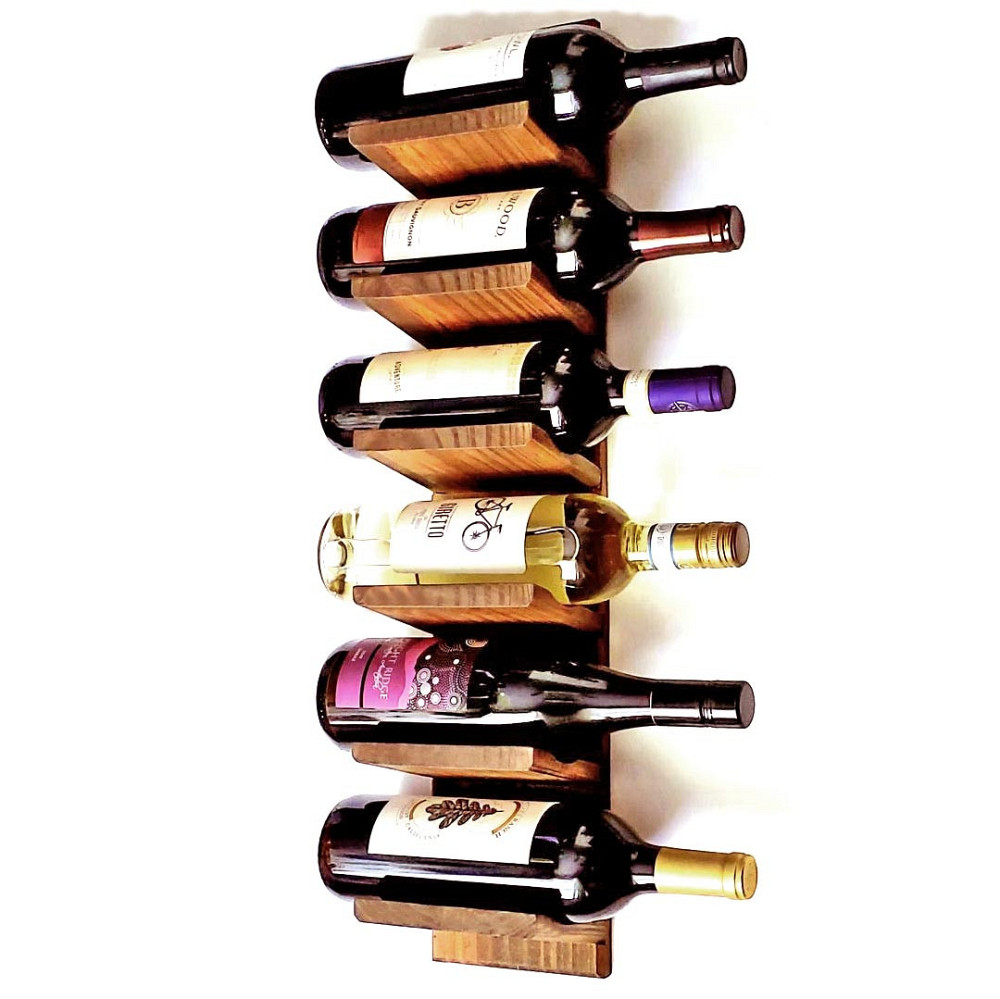 Настінна винна полиця "Тахара 6" шафран Миколаїв - фото 1