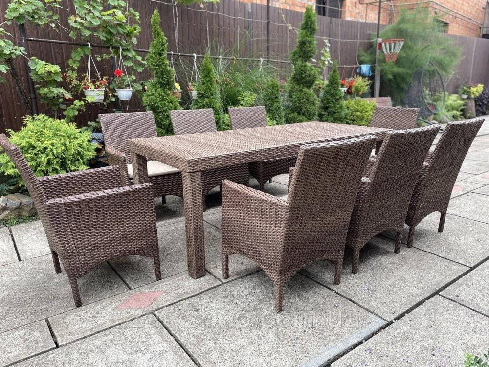 Ротангові меблі вуличні коричневі плетені Київ - фото 6