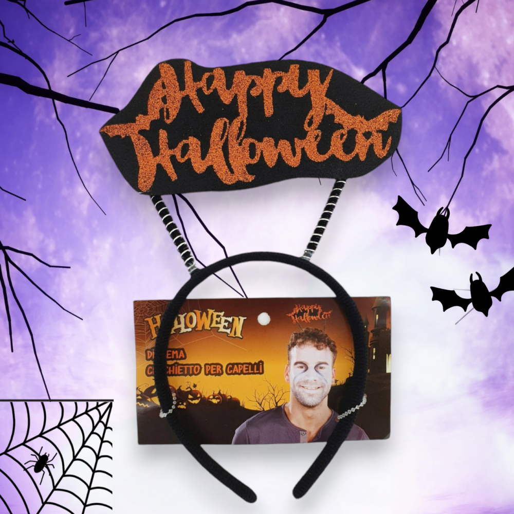 Обруч на Хеллоуин з надписью Happy Halloween черный Киев - изображение 1