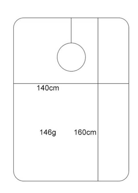 Перукарська накидка Barber Pro для стрижки та фарбування 140 на 160 см чорний Київ - фото 7