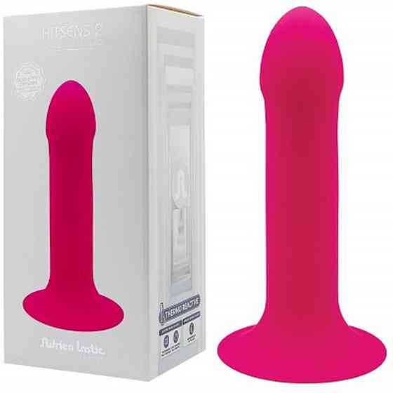 Фалоімітатор термореактивний Adrien Lastic Hitsens 2 подвійний щільності, на присосці, рожевий Sex Aura Київ