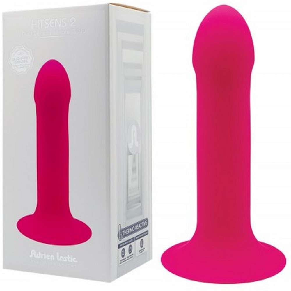 Фалоімітатор термореактивний Adrien Lastic Hitsens 2 подвійний щільності, на присосці, рожевий Sex Aura Київ - фото 1