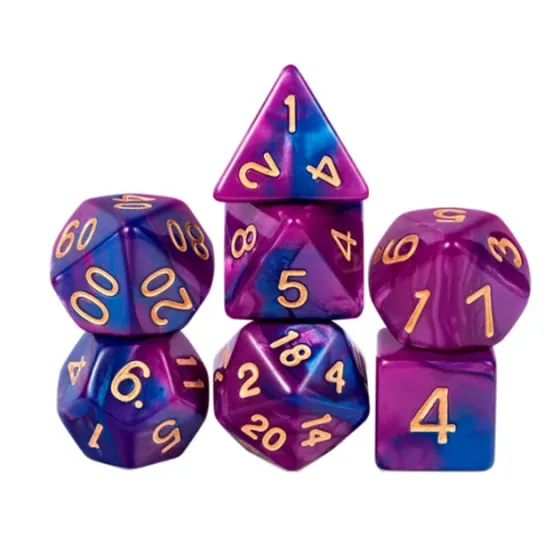 Набір пластикових многогранних ігрових кубиків 7 шт Київ