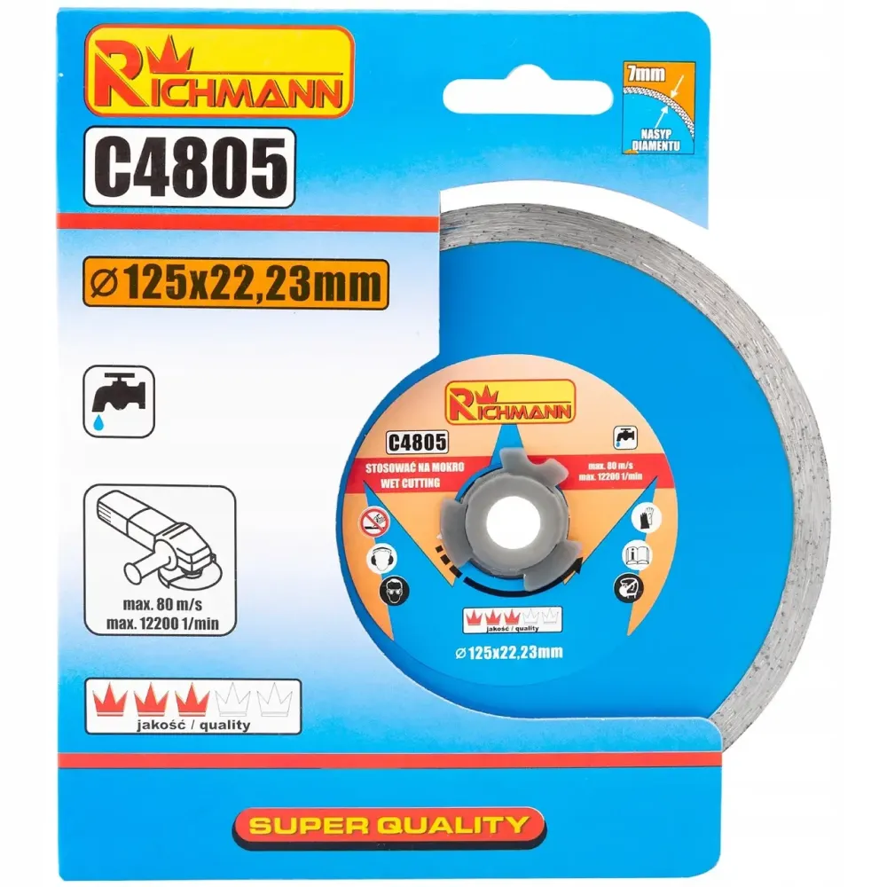 Диск алмазний відрізний 125 мм RICHMANN сегмент 7 мм мокрий різ (C4805) Коломыя - изображение 1