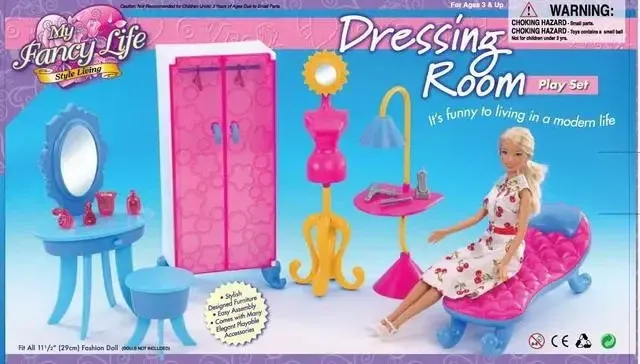 Мебель "Gloria" 2909 (24шт/2) шкаф,трюмо,стульчик,софа,манекен в кор,39*19*7,5 см, шт Київ - фото 1