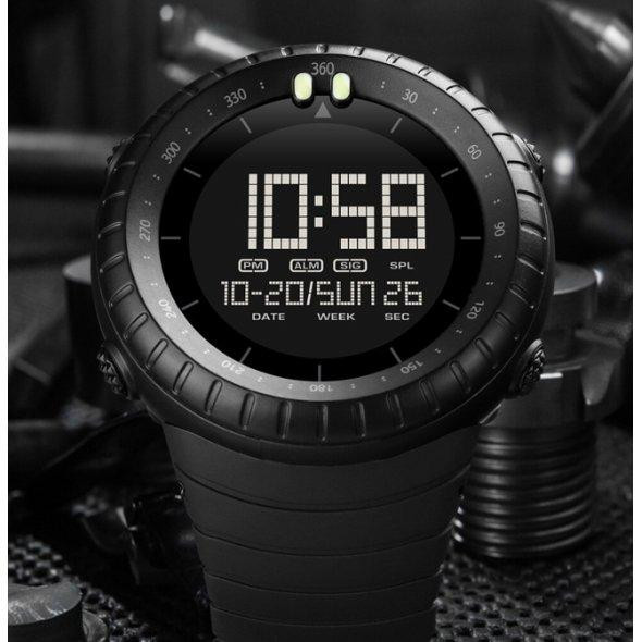 Тактичний водостійкий кварцовий годинник Skmei Ribas black Київ - фото 3