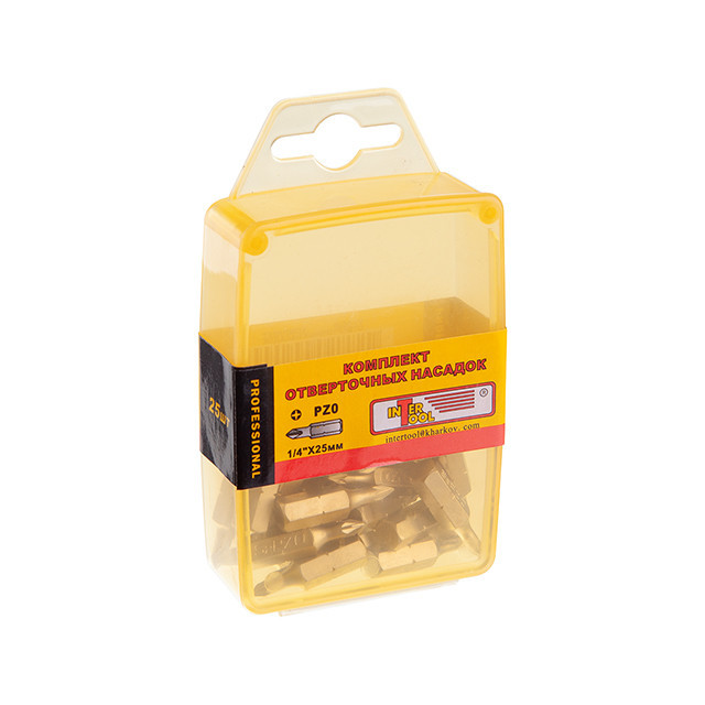 Комплект насадок к отвертку PZ0, 1/4