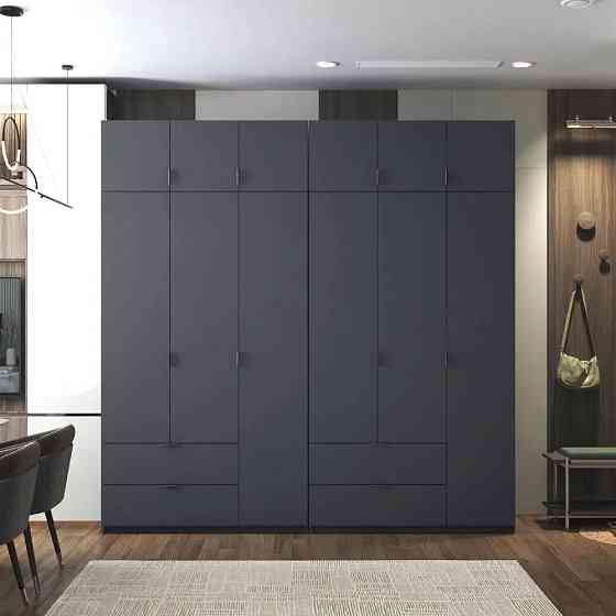 Шафа для одягу Doros Лукас Графіт 3+3 ДСП 240х50х240 DRS-011693 (42005109) Львів