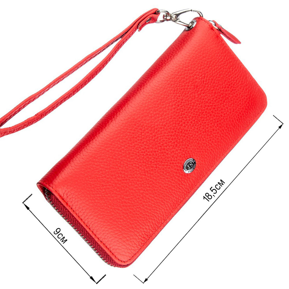 Жіночий клатч на блискавки Червоний (ST Leather) Київ - фото 1