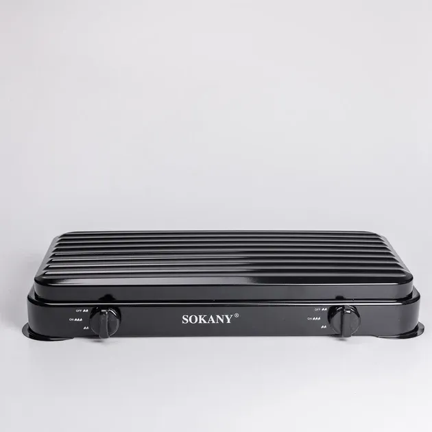 Двухконфорочная газовая настольная плита SK-6002 с регулируемым пламенем и равномерным нагревом Киев - изображение 5